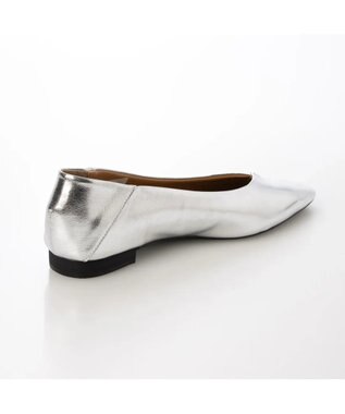 MODE ET JACOMO <carino>スクエアトゥバレエシューズ シルバー
