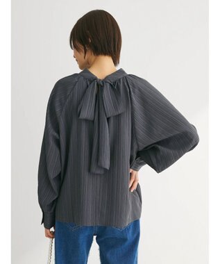 Green Parks ・ＡＮＤ　ＳＥＡＲＣＨ　バックリボンブラウス Charcoal Gray