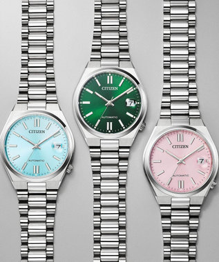 CITIZEN 【TSUYOSA 37mm】はなやかなパステルピンクのメカニカルウオッチ NJ0200-50Z ピンク