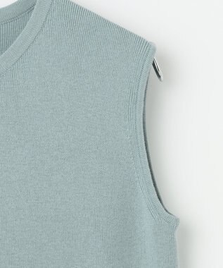 #Newans 【洗える】コットンウールニットセットアップ ライトブルー系