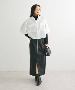 Green Parks ・ＥＬＥＮＣＡＲＥ　ＤＵＥフェイクレザーＷ－ＺＩＰスカー Black