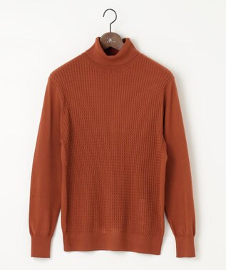 JOSEPH ABBOUD 【チクチクしない/イージーケア】SNOWYタートルネックニット オレンジ系