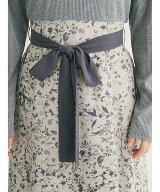 Green Parks ・ＥＬＥＮＣＡＲＥ　ＤＵＥ　リブ×フラワーキリカエワンピ Gray Mixture