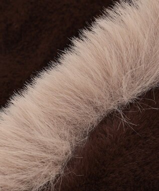 自由区 リバーシブルフェイクファーティペット ブラウン系