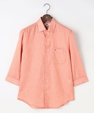 JOSEPH ABBOUD 【サステイナブル・JAPANファブリック】ソアロンパナマシャンブレーシャツ オレンジ系