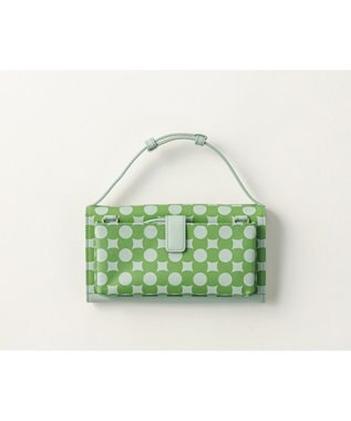 MIYABIYA La quoh with kirakaracho 南蛮七宝プリントレザー お財布ショルダー 松葉色(グリーン)