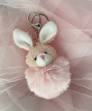 WEGO ふわふわあにまるキーホルダー ピンク
