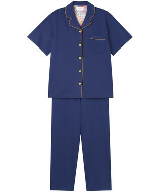 une nana cool 【綿100％】40ハイゲージ天竺半袖パジャマ MADE WITH LIBERTY FABRIC OB