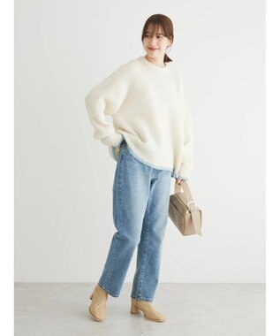 Green Parks フェアリーＭｉｘライン入りプルオーバー Off White