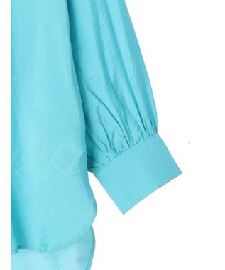 Green Parks レギュラーカラーシアーシャツ Blue Green