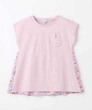 ANY KIDS バックシャン Tシャツ ピンク×花柄