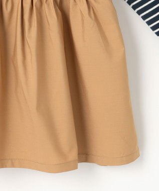 組曲 KIDS 【110-140㎝】ビスチェドッキング Tシャツ ベージュ