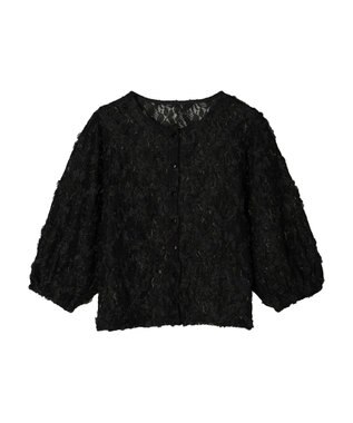 Green Parks ・SUGAR SPOON フラワーレースカーディガン Black