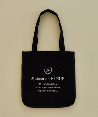 Maison de FLEUR パイピングスクエアトートバッグ Black