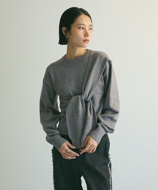 Green Parks armonia．ツイストレイヤードプルオーバー Gray