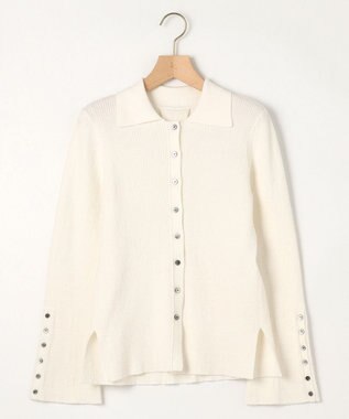 組曲 L 【WEB限定】ミニブークレー襟付きニットポロ アイボリー系