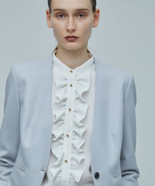 BEIGE， 【S-size】CORBY / ノーカラージャケット Sax