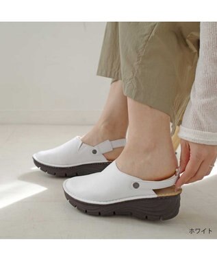 Pointer 本革2WAYサボサンダル ホワイト