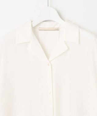 自由区 L 【洗える】ピンタックスリーブ ブラウス アイボリー系