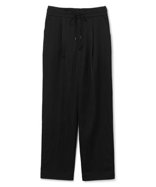 uncrave 【洗える】サテン ドロストパンツ（uncrave STANDARD） ブラック