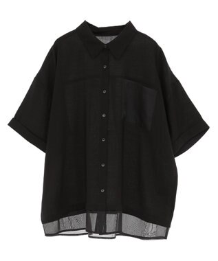 Green Parks 裾レイヤードショートスリーブシャツ Beige