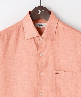 JOSEPH ABBOUD 【サステイナブル・JAPANファブリック】ソアロンパナマシャンブレーシャツ オレンジ系