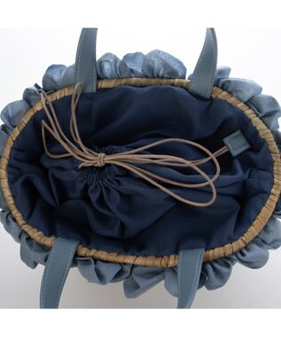 UNBILLION カシュカシュ cachecache / フリルカゴバッグ ブルー