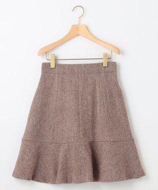 組曲 ネコアシツイードセミフレア スカート ダークブラウン系