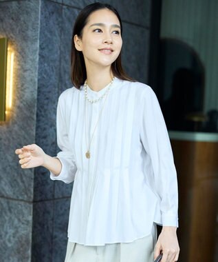 自由区 S ドレープブロードタック ブラウス