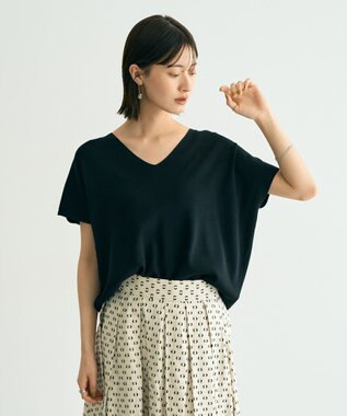 YECCA VECCA Vネックドルマンニット Camel