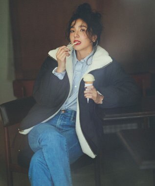 23区 L 【CLASSY.2月号掲載/洗える】CANCLINI ベーシック シャツ ブルーストライプ