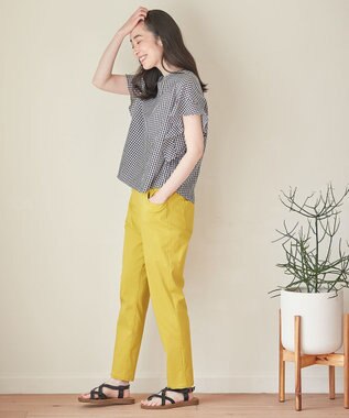 ANY L 【ウエストゴム/ストレッチ】大人の７daysデイリーパンツ イエロー