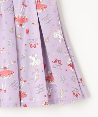 ANY KIDS 【カードキャプターさくら×any FAM】総柄 スカート ラベンダー