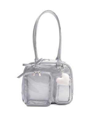 WEGO 【痛バ＆推し活グッズ】きらふわぬい痛ボストンバッグ シルバー