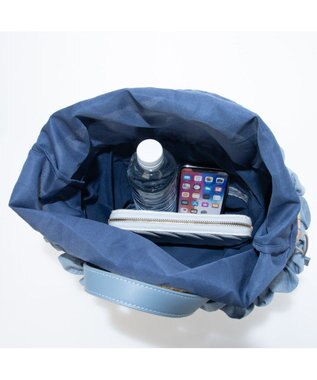 UNBILLION カシュカシュ cachecache / フリルカゴバッグ ブルー