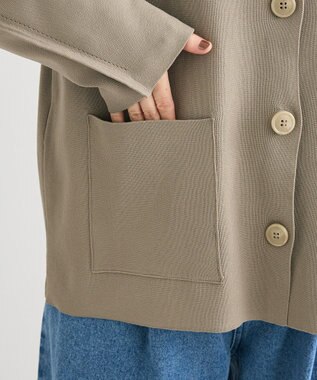 Green Parks ・ＥＬＥＮＣＡＲＥ　ＤＵＥ　ニットシングルジャケット Gray Beige