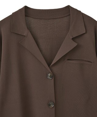 Green Parks ・ＥＬＥＮＣＡＲＥ　ＤＵＥ　ニットシングルジャケット Brown