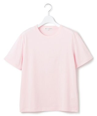 23区 L 【洗える】コンパクトヤーン スムース Tシャツ ピンク系