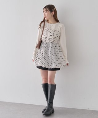 earth music&ecology ドットバルーンキャミチュニック Dot