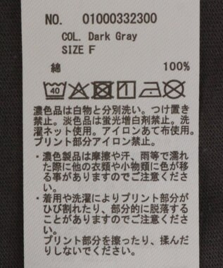 earth music&ecology アソートロマンティックグラフィックＴ Dark Gray
