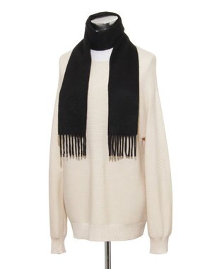 MOONBAT FURLA(フルラ）カシミヤ100％ 無地 プチマフラー ブラック