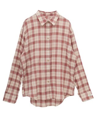 earth music&ecology アソートオーバーシャツ Check Red