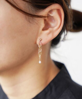 CASUMINO micro chain ピアス pearl