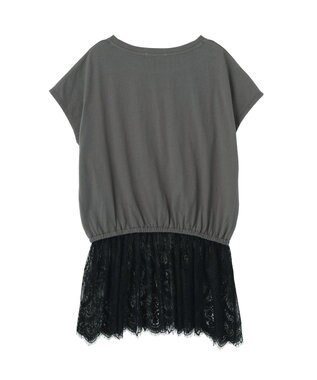 Green Parks レースドッキングフレンチプルオーバー Gray