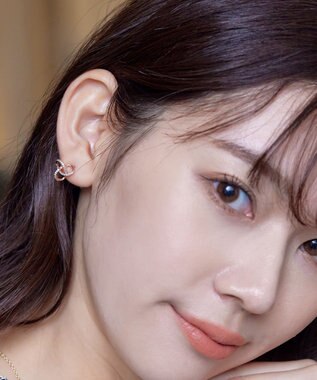 Tiaclasse 【選べる2TYPEデザイン】【金属アレルギー対応】 トゥワインピアス＆イヤリング ピアス：ピンクゴールド