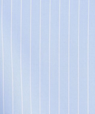 UNFILO ハイネックブラウス ブルー×オフストライプ