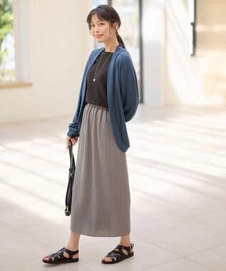 ANY 【洗濯機可/UVケア】ドルマンスリーブカーディガン ダルブルー