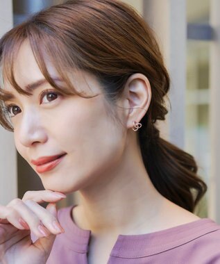 Tiaclasse 【選べる2TYPEデザイン】【金属アレルギー対応】 トゥワインピアス＆イヤリング ピアス：ピンクゴールド