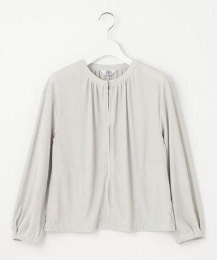 J.PRESS LADIES L シアージャージー ブルゾン ライトグレー系