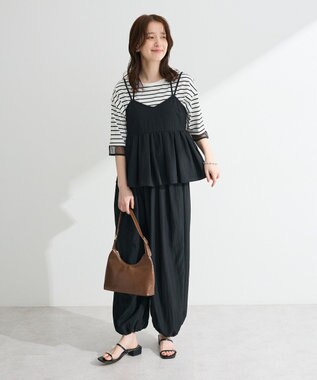Green Parks ＳＥＴ２点キャミビスチェ＋ワイドパンツ Black